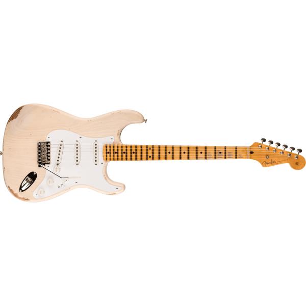 Fender Custom Shop-ストラトキャスターLimited Edition Fat 1954 Stratocaster® Relic® with Closet Classic Hardware, 1-Piece Quartersawn Maple Neck Fingerboard, Aged White Blonde