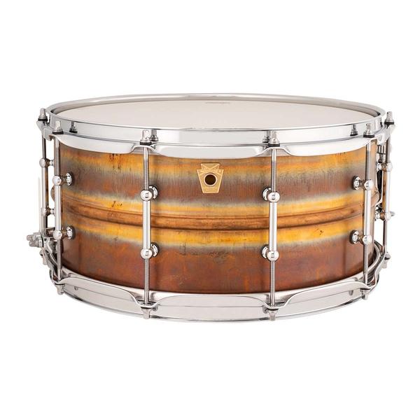 Ludwig-スネアドラムLB552RT 6.5" x 14" Raw Bronze With Tube Lugs