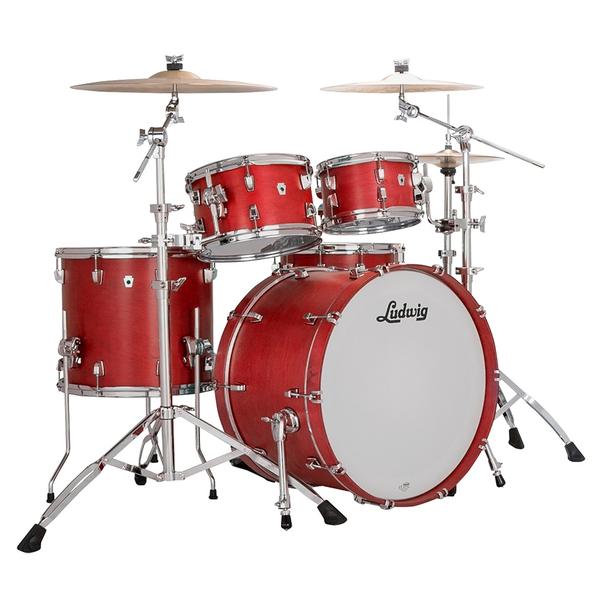 Ludwig-ドラムシェル4点セットLN34204FTXPR Rapid MOD2 4pc Shell Set Satin Diablo Red