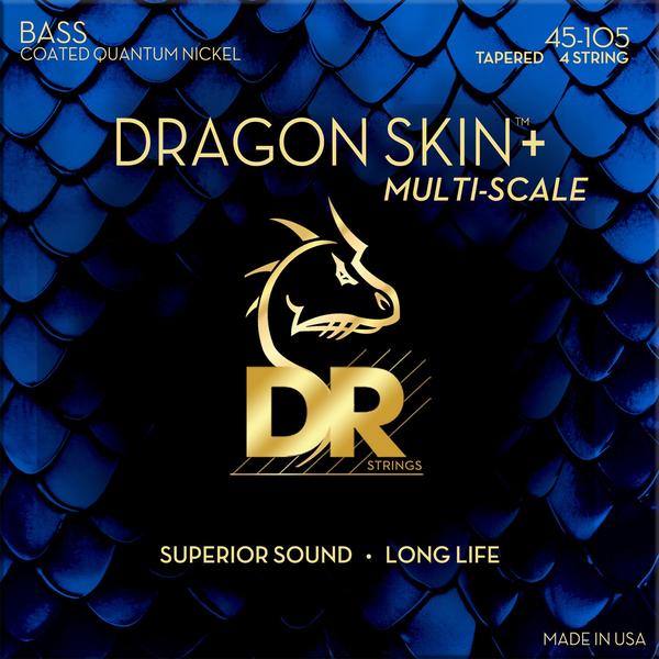 DR Strings-マルチスケールエレクトリックベース弦DBQM-45 Multscale Coated Quantum Nickel 45-105