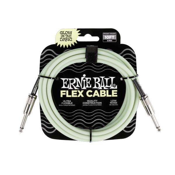 ERNIE BALL-楽器用ケーブルEB 6436 Flex Cable 10' SS Glow In The Dark