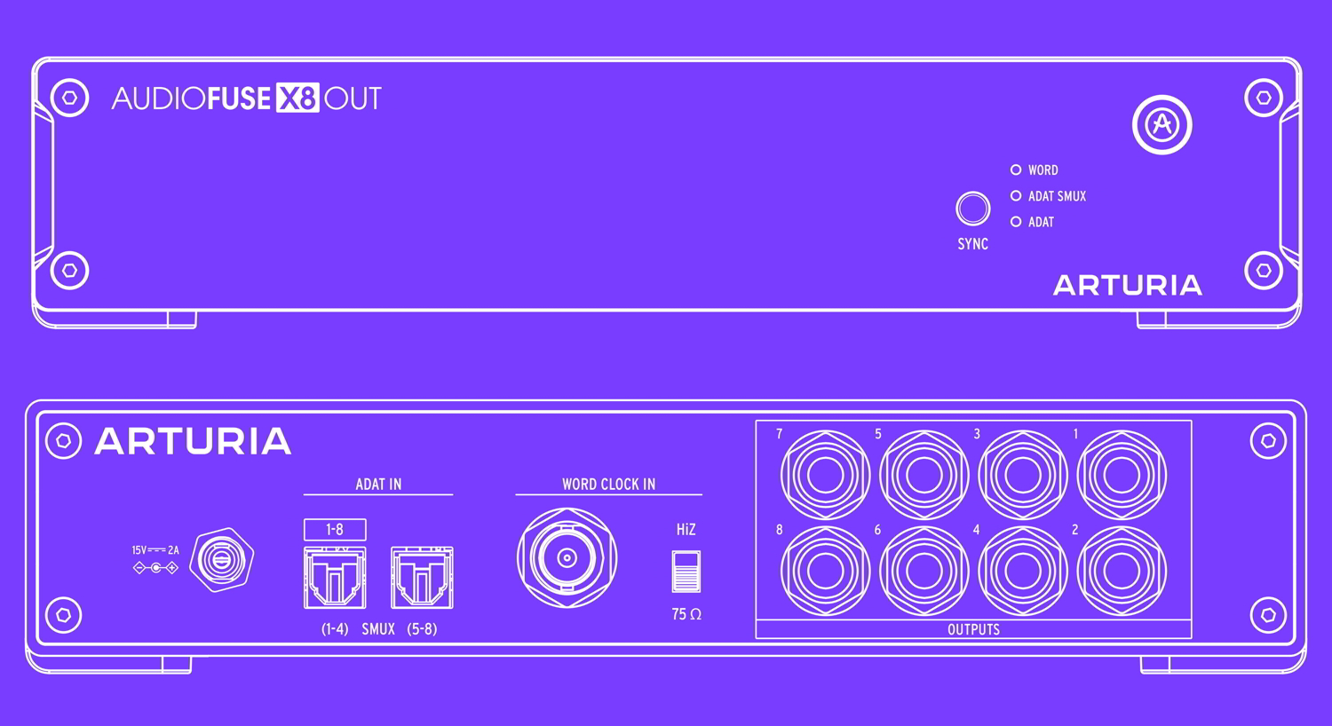 AUDIOFUSE X8 OUTパネル画像 AUDIOFUSE X8 OUTパネル画像