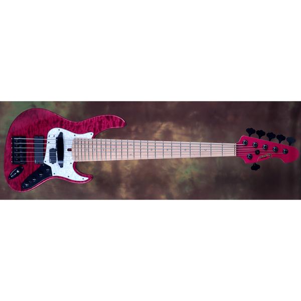 ATELIER Z-6弦エレキベースBOH’S CUSTOM 6 TP-DARK PINK MH Boh Signature