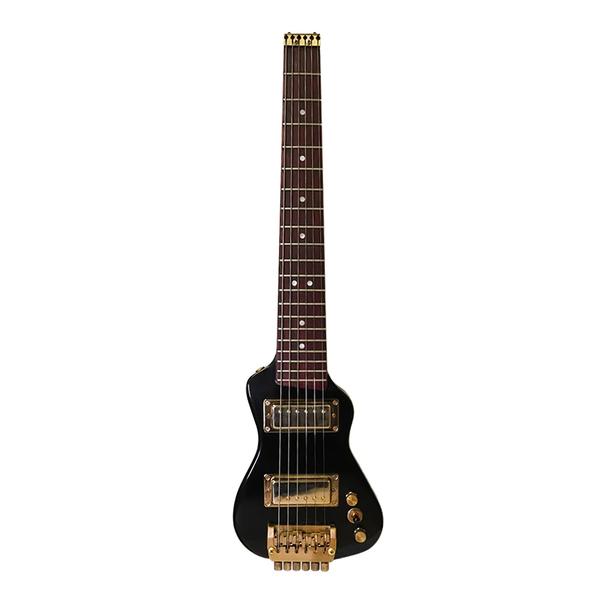 Lap Axe-トラベルギターEXMH Black Semi Gloss Gold