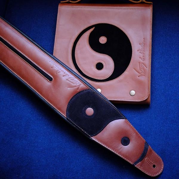 Ergo Straps-ストラップEG5000 Yin Yang 4" Brown/Black Victor Wooten Signature