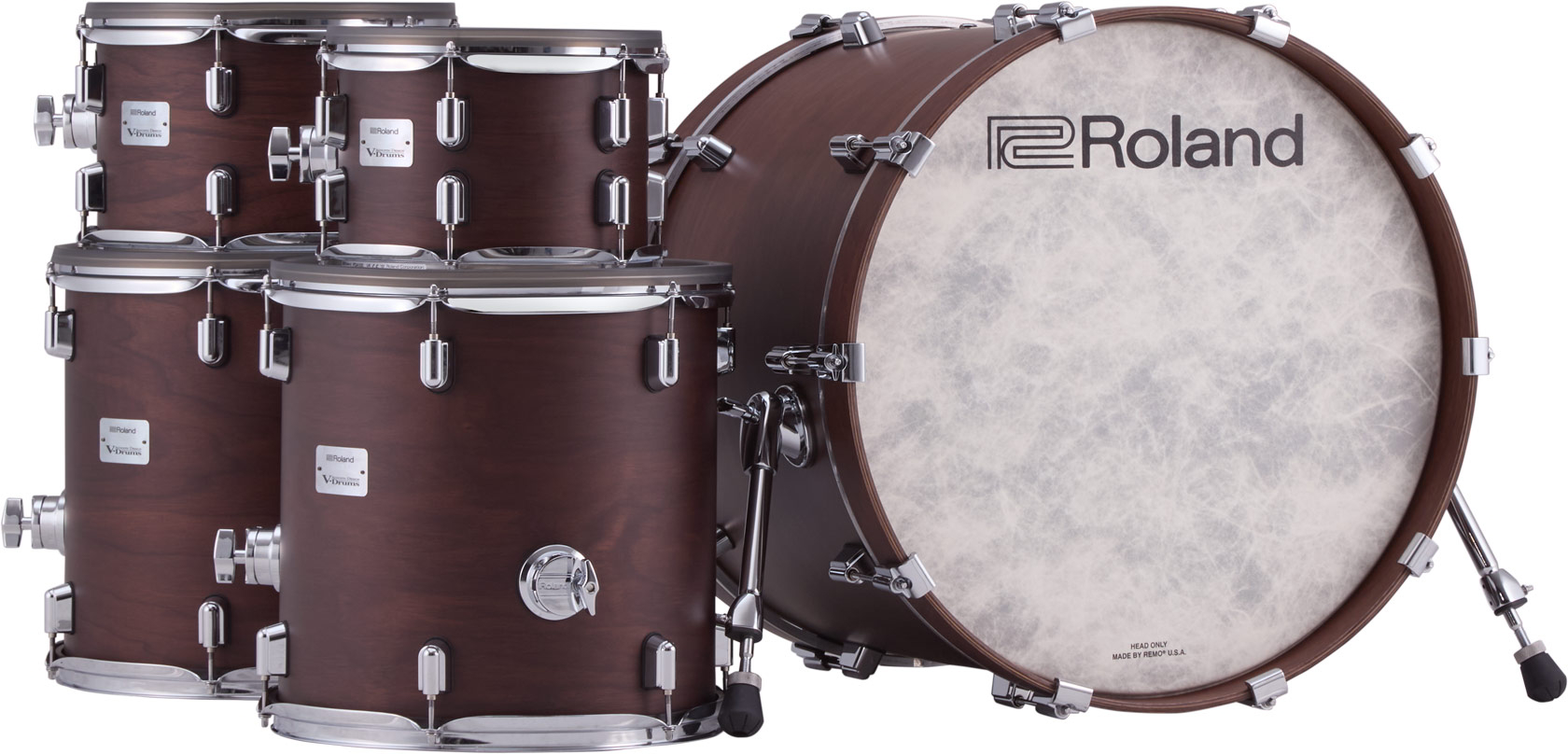 VAD716-SW Satin Walnut Tom & Symbal Kit追加画像 VAD716-SW Satin Walnut Tom & Symbal Kit追加画像