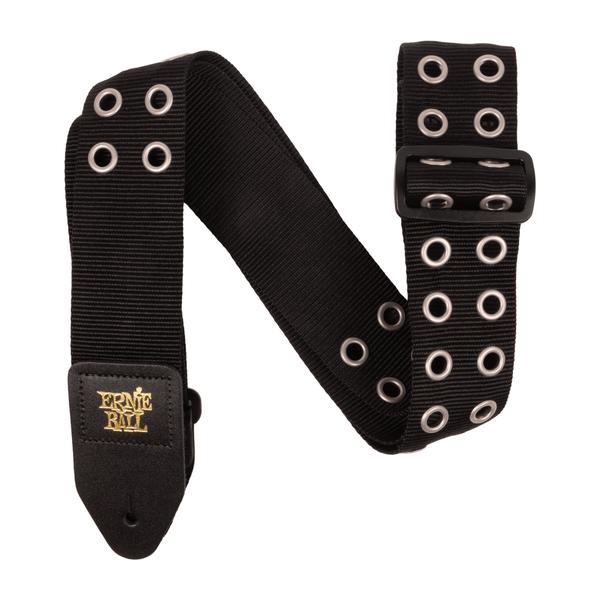 ERNIE BALL-ギター/ベース用ストラップP05397 Premium Strap Hole Lotta Metal Silver