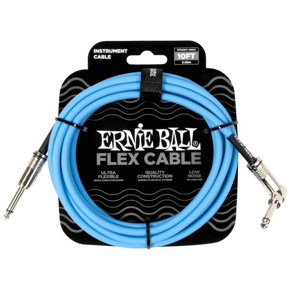 ERNIE BALL-楽器用ケーブルEB 6464 Flex Cable 10' SA Blue