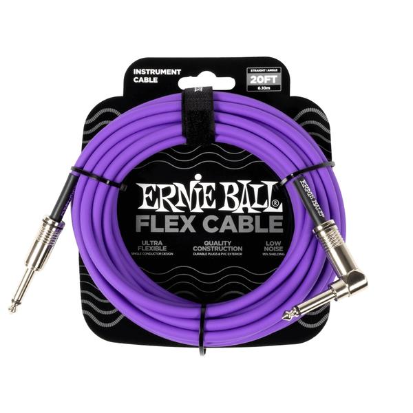 ERNIE BALL-楽器用ケーブルEB 6466 Flex Cable 20' SA Purple
