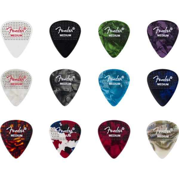 Fender-ピックDotted Celluloid Picks, 351 Shape MED