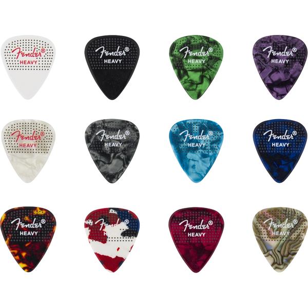 Fender-ピックDotted Celluloid Picks, 351 Shape HVY