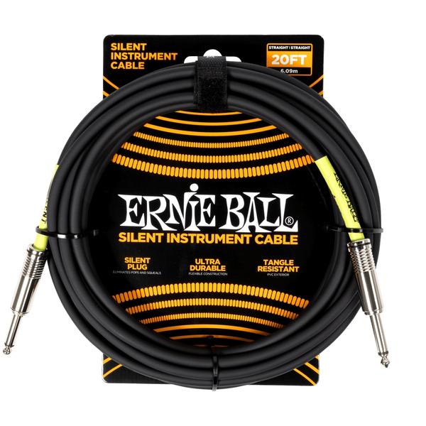 ERNIE BALL-楽器用ケーブルEB 6473 Classic Silent Instrument Cable 20' SS Black