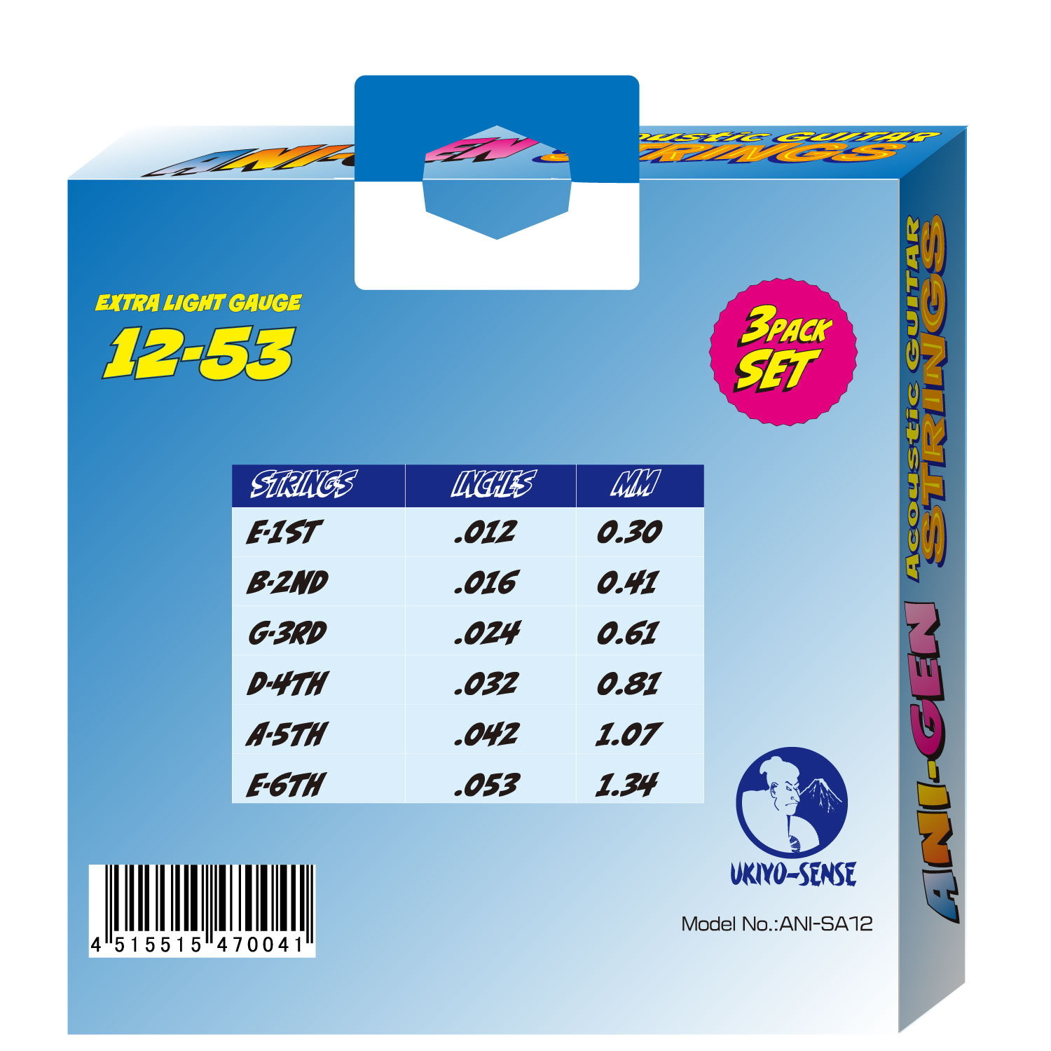 ANI-SA12 Light 12-53 3Pack Set背面画像 ANI-SA12 Light 12-53 3Pack Set背面画像