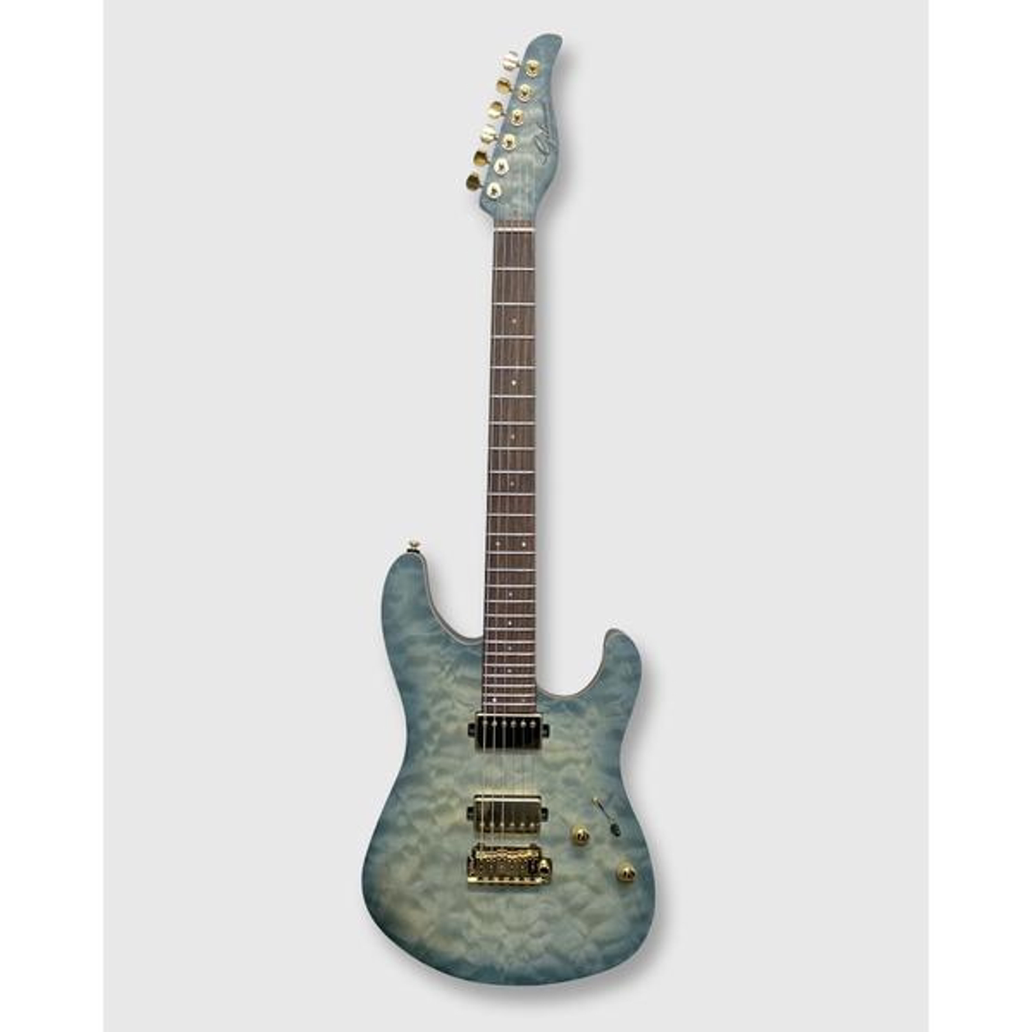 Gilmour Guitars-エレキギター#4 SARK Satin Transparent Light Aqua Burst