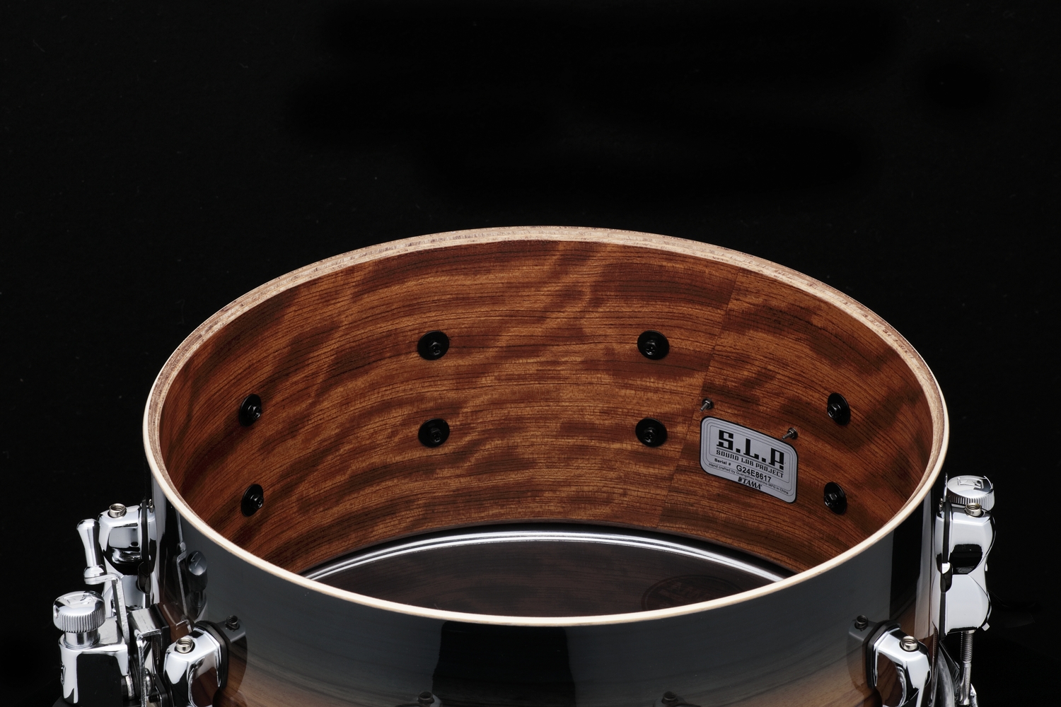 LBM1465Z-MZB 14"×6.5" Bubinga & Maple Shell w/Zebrawood Outer Ply追加画像 LBM1465Z-MZB 14"×6.5" Bubinga & Maple Shell w/Zebrawood Outer Ply追加画像