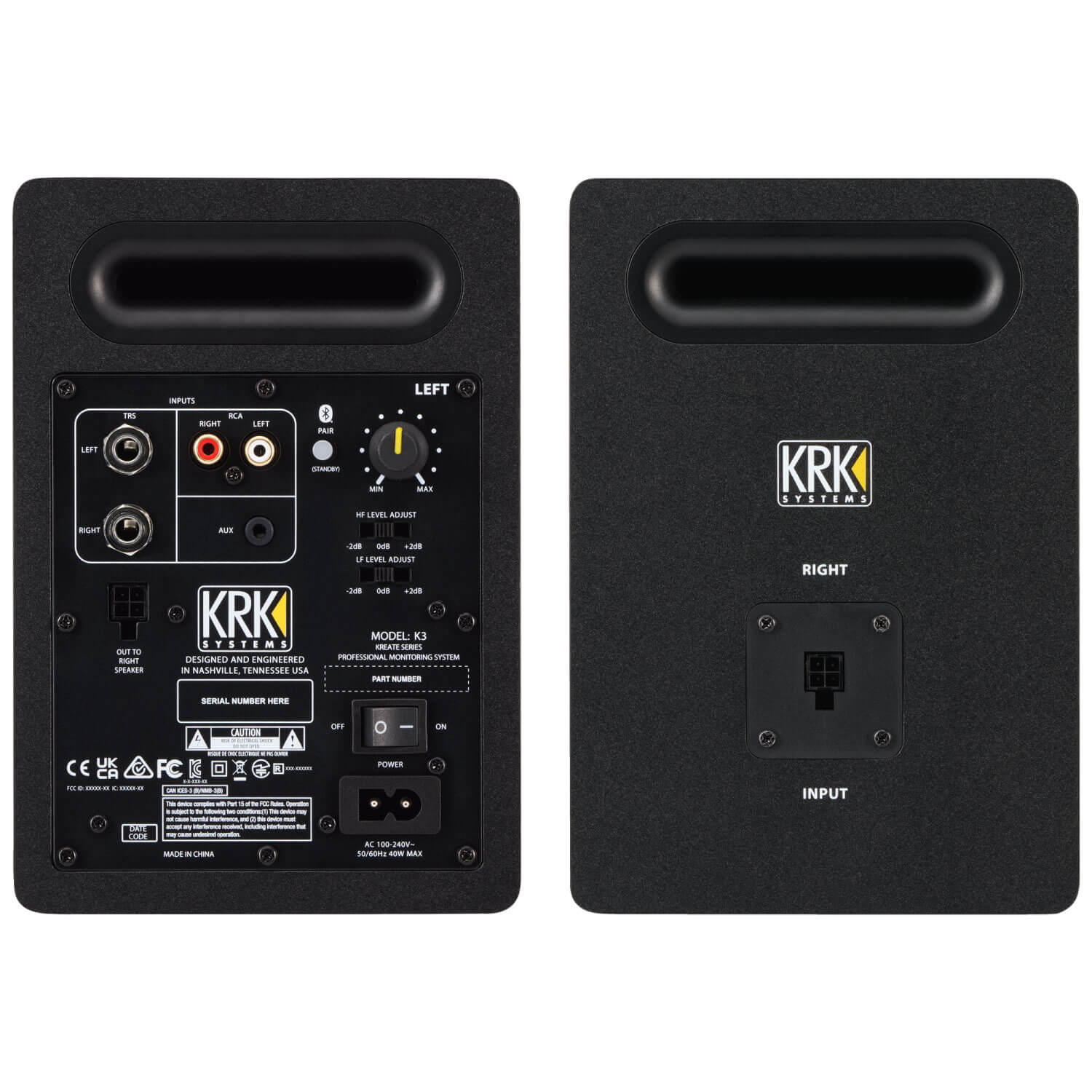 KREATE 3 STUDIO MONITOR Pair背面画像 KREATE 3 STUDIO MONITOR Pair背面画像