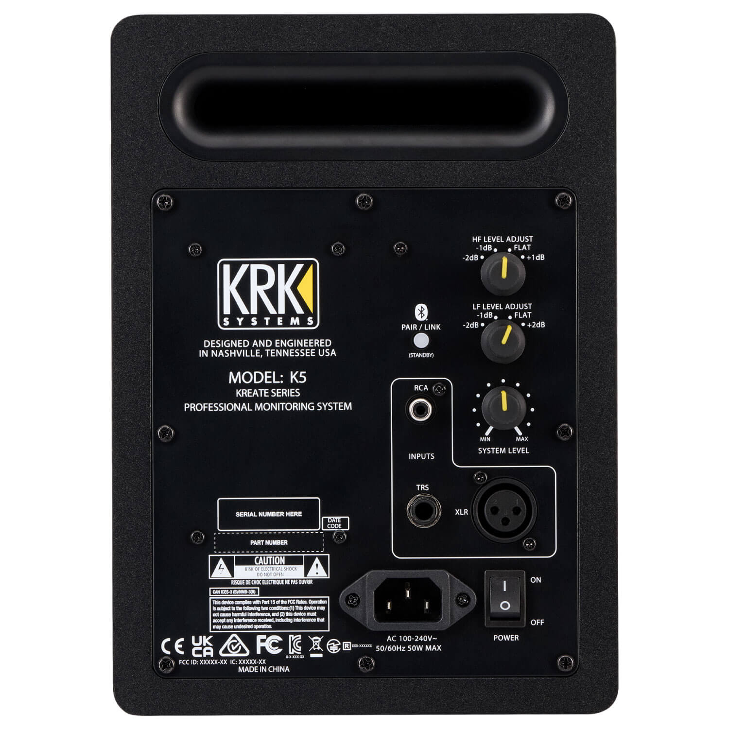 KREATE 5 STUDIO MONITOR背面画像 KREATE 5 STUDIO MONITOR背面画像