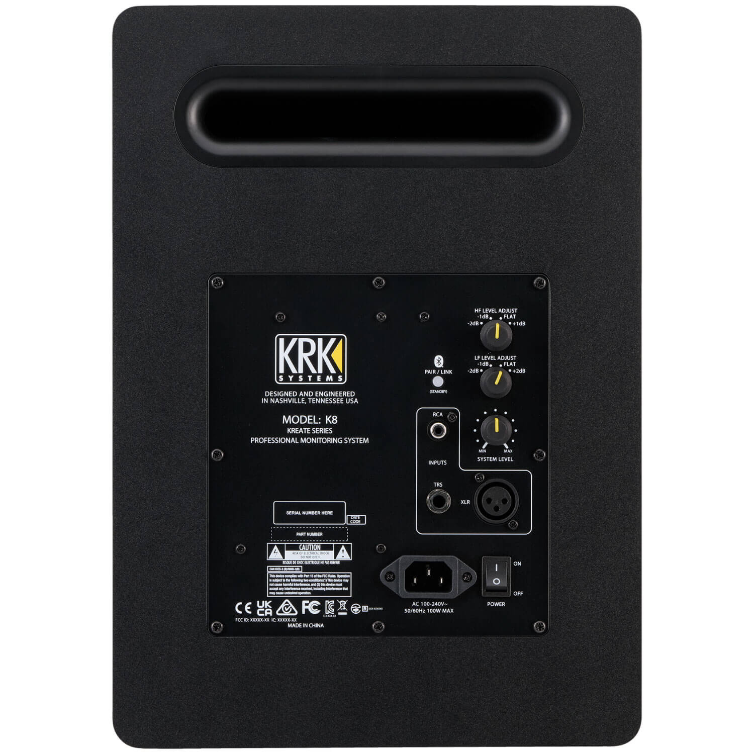 KREATE 8 STUDIO MONITOR背面画像 KREATE 8 STUDIO MONITOR背面画像
