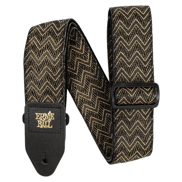 ERNIE BALL-ギター/ベース用ストラップP05626 Classic Jacquard Strap Golden Waves