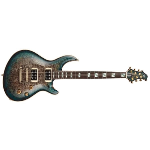 ESP-エレキギターMYSTIQUE-CTM BM Reptile Blue Burst