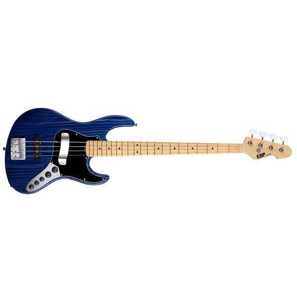 ESP-エレキベースAMAZE-AS Drift Wood Blue w/Black Filler