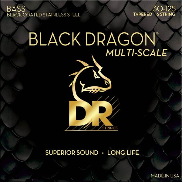 DR Strings-6弦マルチスケールエレクトリックベース弦DBSMB6-30 6strings Multiscale Black Coated Stainless 30-125