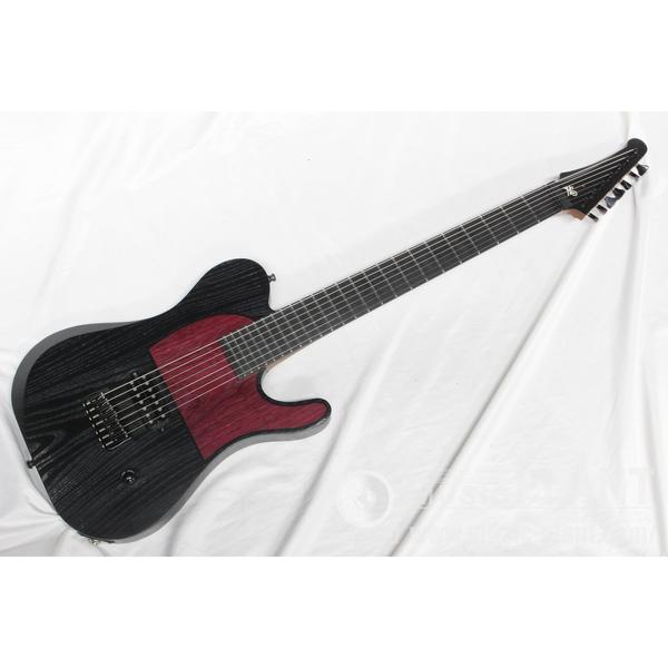 Hapas-7弦ギターSluge727 Black/Red