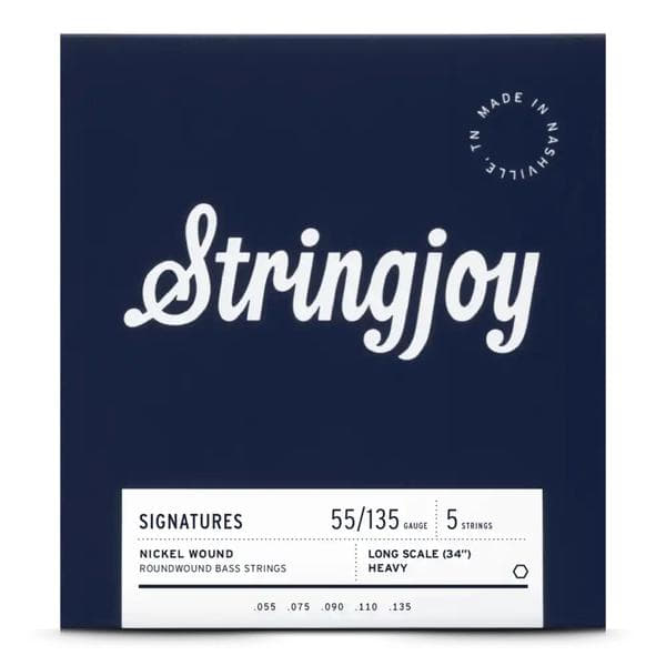 Stringjoy-5弦エレキベース弦SJ-BA55135LS 5 String Nickel Long Scale Heavy 55-135