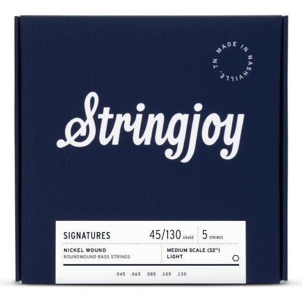 Stringjoy-5弦エレキベース弦SJ-BA45130MS 5 String Nickel Medium Scale Light 45-130