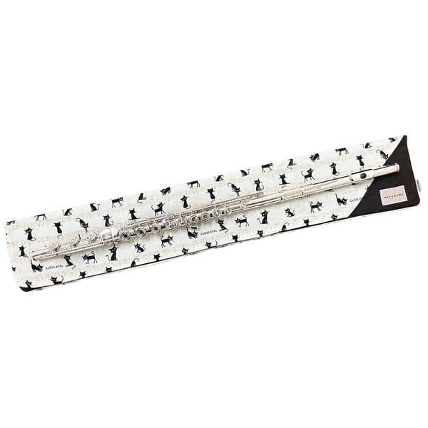 MIYAZAWA-フルートマットフルートマット ネコ 五線 ホワイト