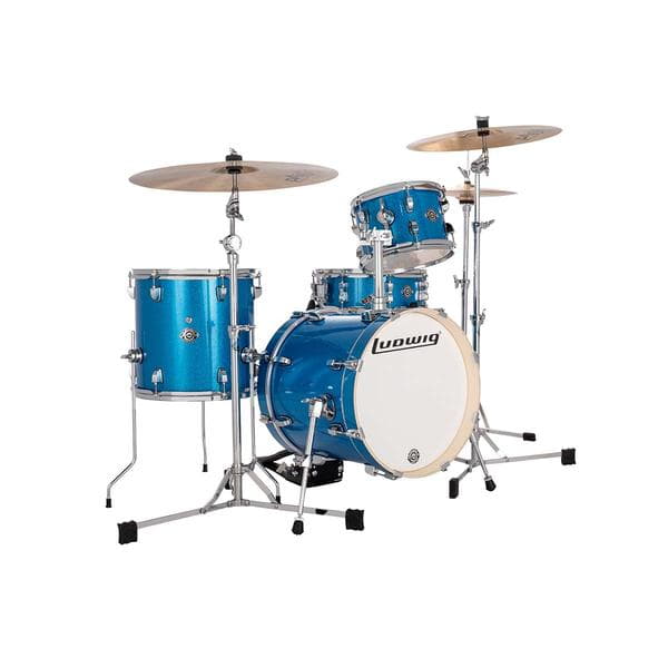 Ludwig-小口径ドラム4点シェルセットLC2792 Blue Sparkle
