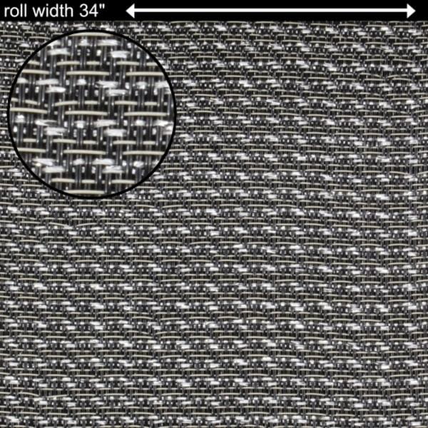 sunn-グリルクロスGrill Cloth  Sun Mesh, Black / Silver, 34" Wide