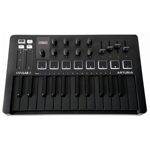 Arturia-MIDIキーボードコントローラーMINILAB 3 Deep Black