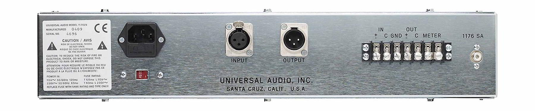 1176LN Classic Limiting Amplifier背面画像