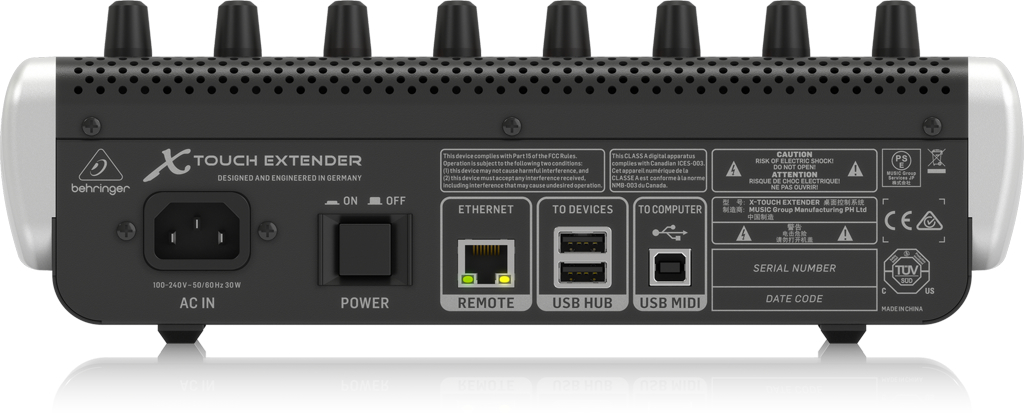 X-TOUCH EXTENDER背面画像 X-TOUCH EXTENDER背面画像