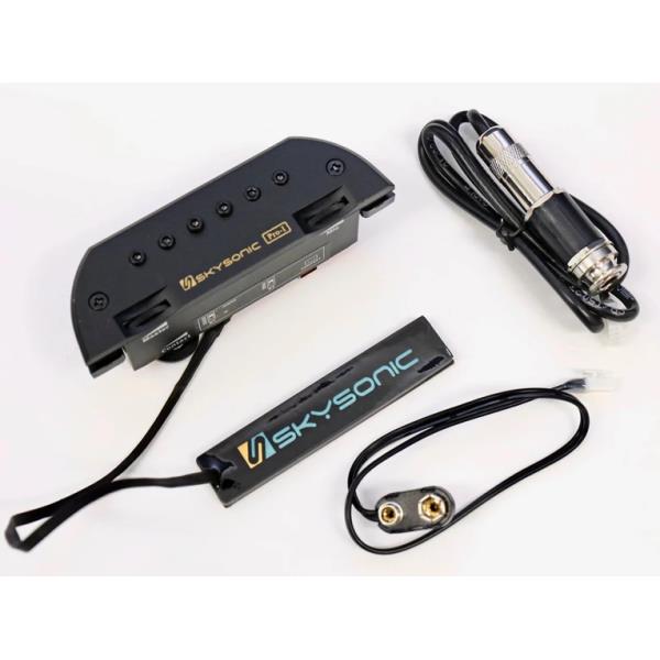 SKYSONIC-マグネチック&コンデンサーマイク&コンタクトピックアップシステムPRO-1 3WAY SOUND HOLE PICKUP