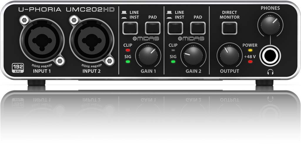 UMC202HD U-PHORIAパネル画像 UMC202HD U-PHORIAパネル画像