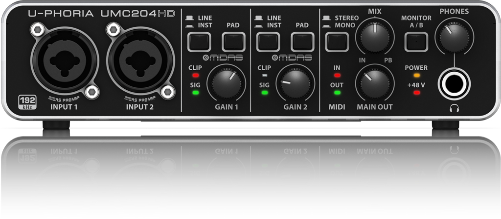 UMC204HD U-PHORIAパネル画像 UMC204HD U-PHORIAパネル画像