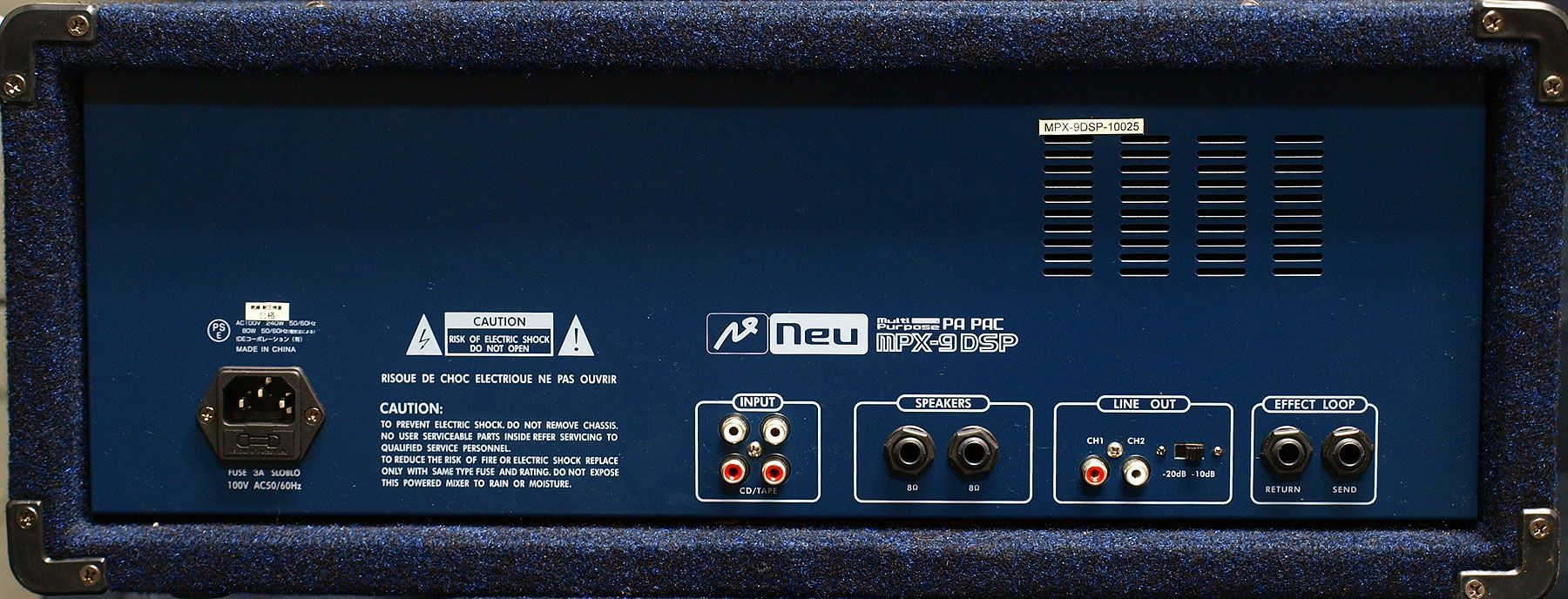 MPX-9DSP MPS-12背面画像 MPX-9DSP MPS-12背面画像