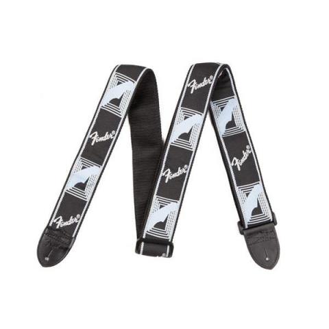 FenderMonogrammed Strap Black/Light Grey/Blue