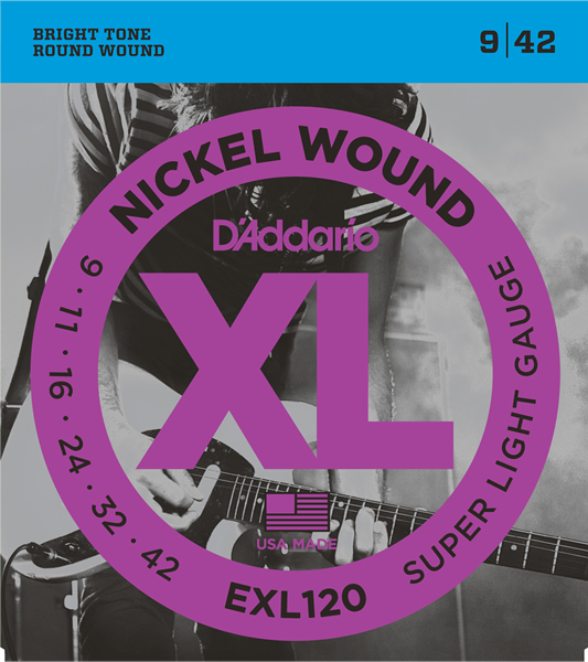 D'Addario XL NICKELシリーズ エレキギター用弦EXL120 Super Light 09-42新品在庫あります! | MUSIC  PLANT WEBSHOP