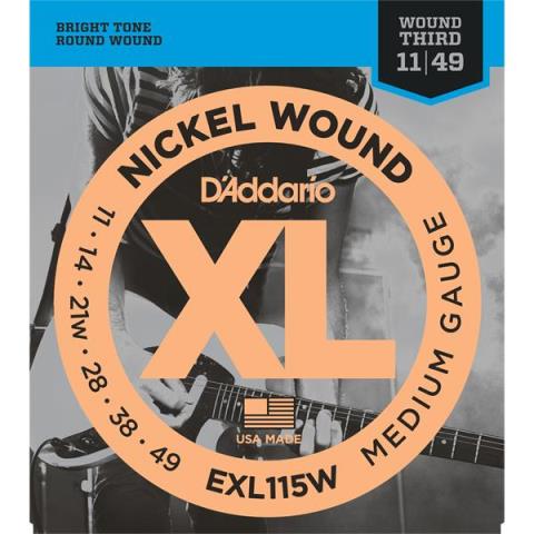 D'Addario-ギター用弦EXL115W Blues/Jazz Wound 3rd 11-49