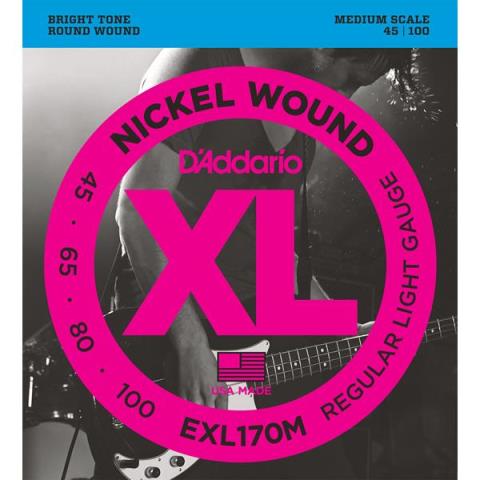 D'Addario-ベース用弦EXL170M Medium Scale Regular Light 45-100