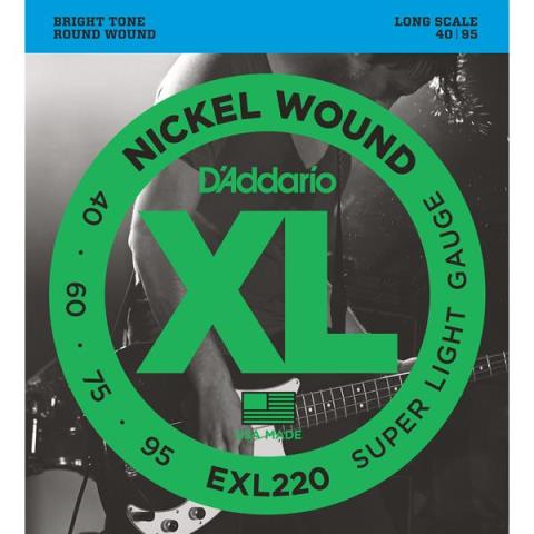 D'Addario-ベース用弦EXL220 Super Light 40-95