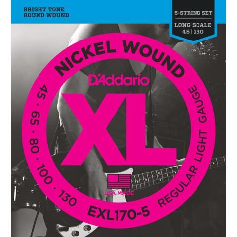 D'Addario-5弦エレキベース弦EXL170-5 5弦 Regular Light 45-130