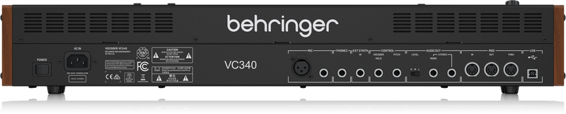 VC340 VOCODER背面画像 VC340 VOCODER背面画像