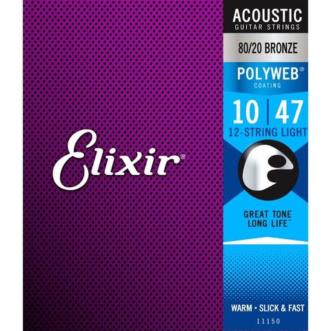 Elixir-12弦アコースティックギター弦11150 12弦 Light 10-47