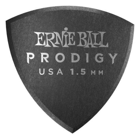 ERNIE BALL-ピック1.5MM BLACK LARGE SHIELD PRODIGY PICKS 6-PACK