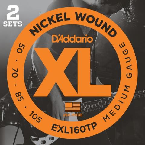 D'Addario-ベース用弦2パックセットEXL160TP 5弦 Medium 50-135