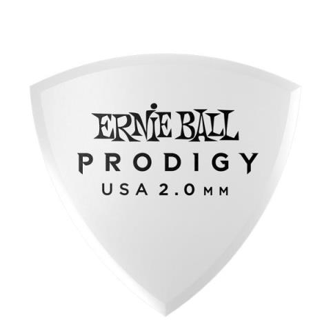 ERNIE BALL-ピック2.0MM WHITE SHIELD PRODIGY PICKS 6-PACK